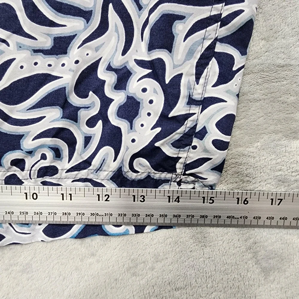 Cherokee Swim Trunks Mens 2XL Blue Floral Hawaiian Lined Pockets Beach Summer
